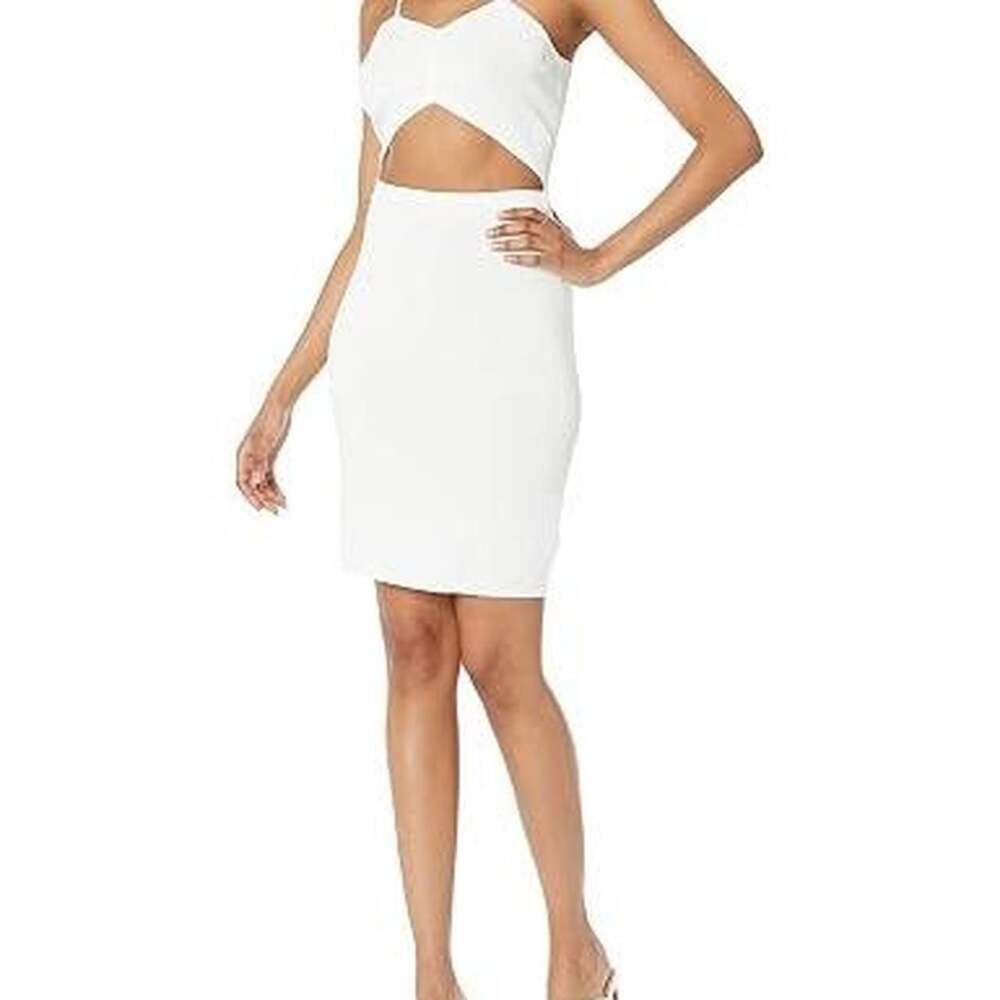 The Drop Ailyn Cut-Out Bodycon Mini Dress Whisper White